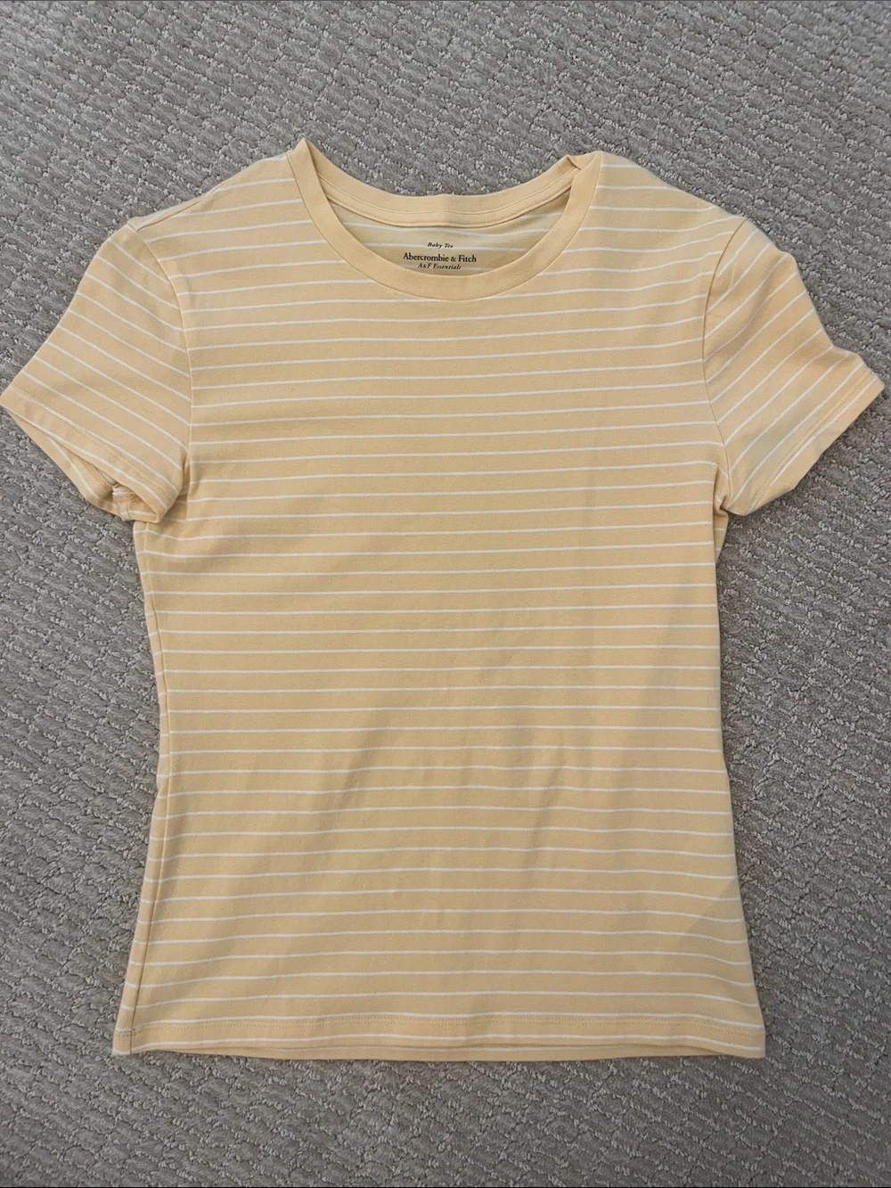 Abercrombie & Fitch Short-Sleeve Tee Trio - Yellow, Taupe, White - Picture 4 of 5